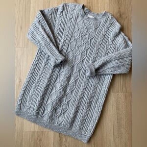 American Eagle Outfitters Heather Gray Cable Knit Dress